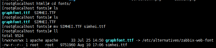 Zabbix-web 的中文显示及其乱码问题解决方法