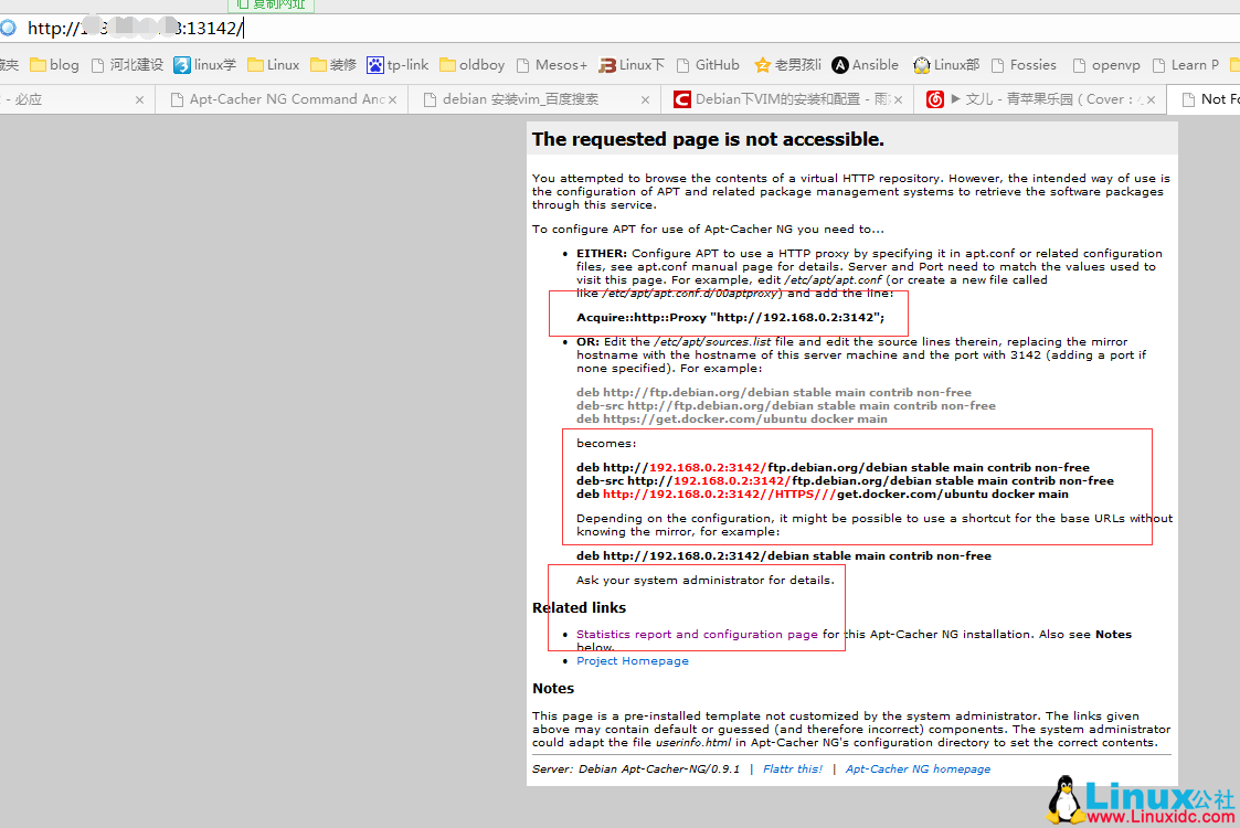 Docker 配置缓存代理服务 Apt-Cacher-NG