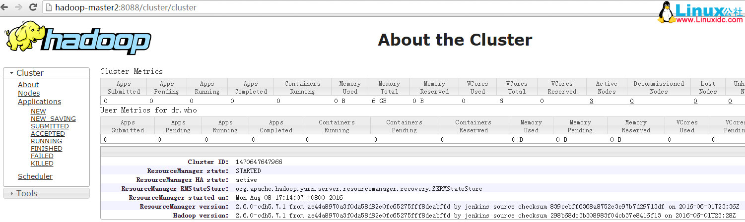 Hadoop 2.6.0 HA 高可用集群配置详解 Hadoop 2.6.0 HA 高可用集群配置详解
