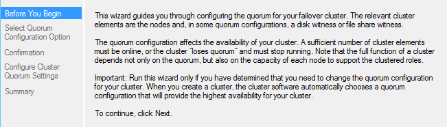 Windows 服务器故障转移集群的仲裁 Windows 服务器故障转移集群的仲裁