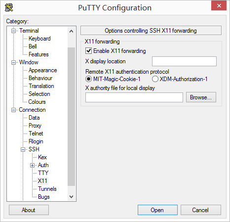 PuTTY+Xming 实现 X11 的 ssh 转发 PuTTY+Xming 实现 X11 的 ssh 转发