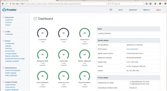 Ubuntu 安装 Froxlor 服务器管理面板 Ubuntu 安装 Froxlor 服务器管理面板