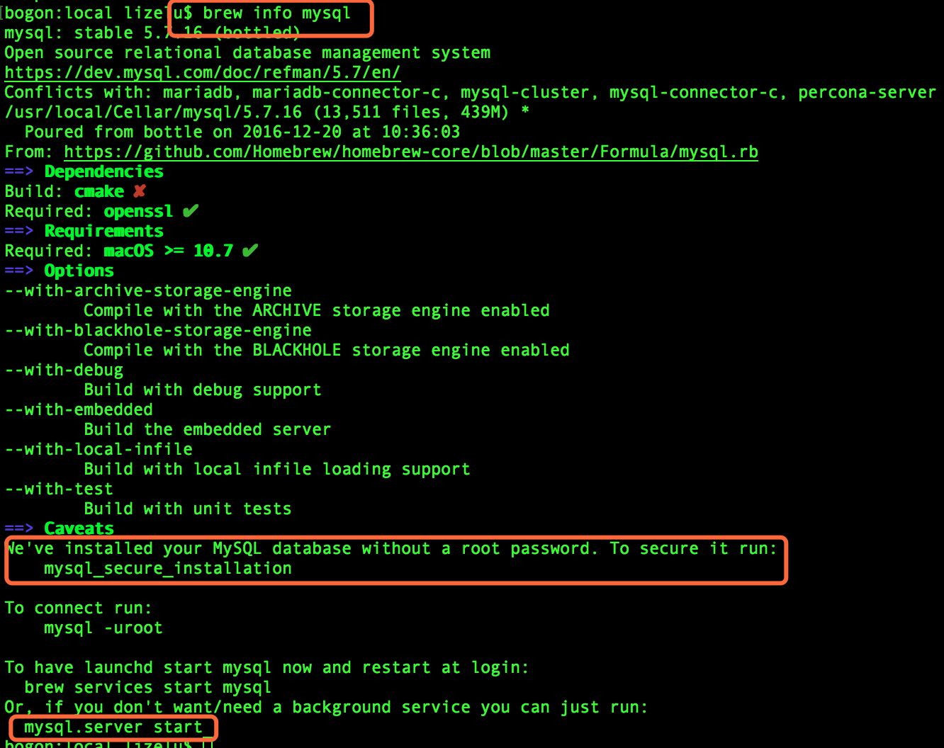 macOS Sierra 安装 Apache2.4+PHP7.0+MySQL5.7.16 macOS Sierra 安装 Apache2.4+PHP7.0+MySQL5.7.16