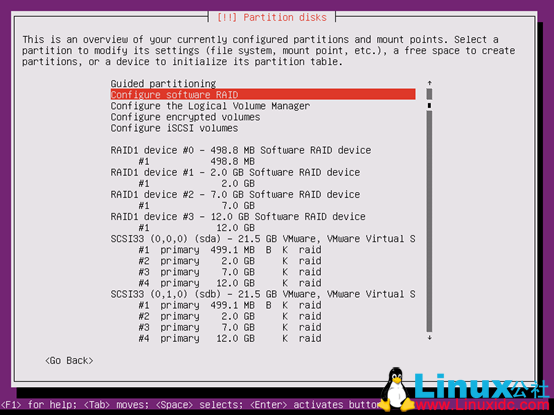 Ubuntu Server 16.04 安装并用两块硬盘做 RAID1 Ubuntu Server 16.04 安装并用两块硬盘做 RAID1