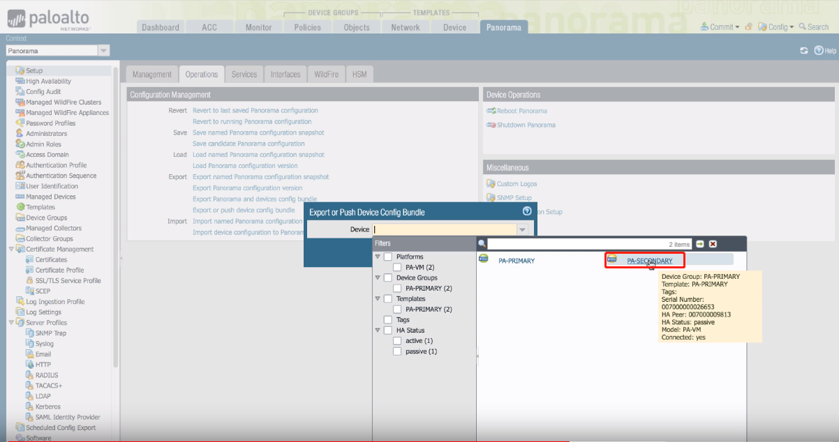 迁移 PaloAlto HA 高可用防火墙到 Panorama 迁移 PaloAlto HA 高可用防火墙到 Panorama