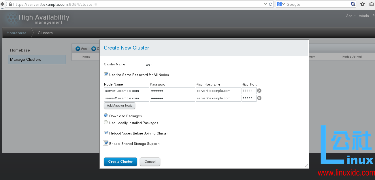 HA 高可用集群部署(ricci+luci+fence_virtd) 双机热备 HA 高可用集群部署(ricci+luci+fence_virtd) 双机热备