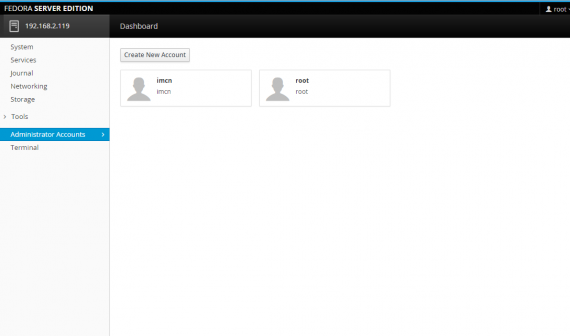 Fedora 23 Server 管理控制面板 Cockpit 截图欣赏 Fedora 23 Server 管理控制面板 Cockpit 截图欣赏