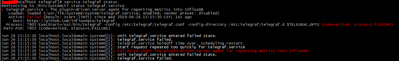 搭建 Telegraf + InfluxDB + Grafana 监控遇到问题及解决 搭建 Telegraf + InfluxDB + Grafana 监控遇到问题及解决