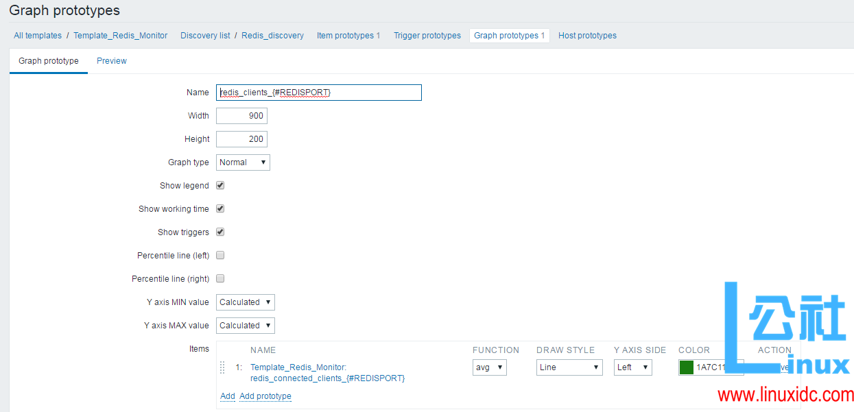 Zabbix 自动发现 Redis 端口并监控 Redis 性能