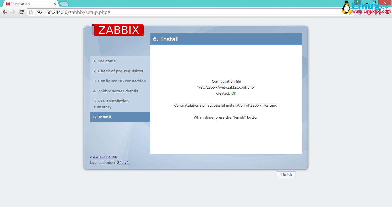 RHEL 6.7 下安装部署 Zabbix 服务端