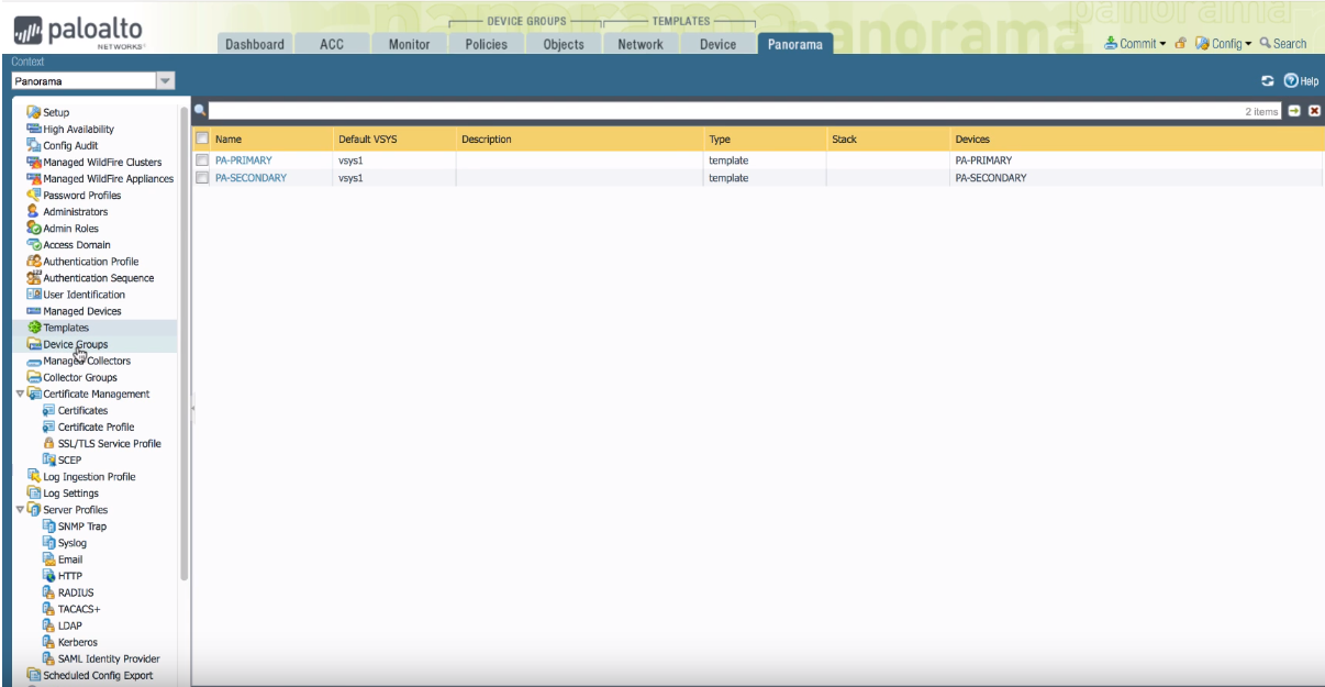 迁移 PaloAlto HA 高可用防火墙到 Panorama 迁移 PaloAlto HA 高可用防火墙到 Panorama