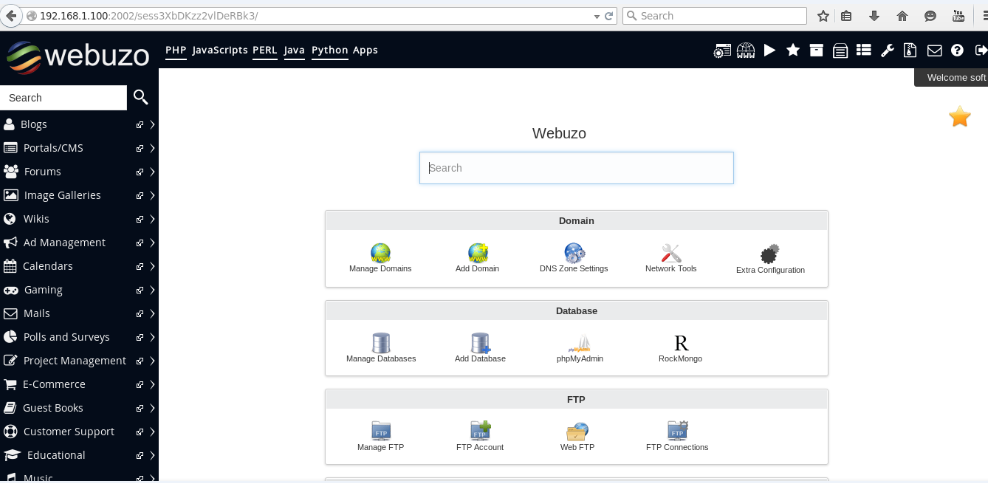 在 Ubuntu 15.04 上安装 Webuzo 控制面板 在 Ubuntu 15.04 上安装 Webuzo 控制面板