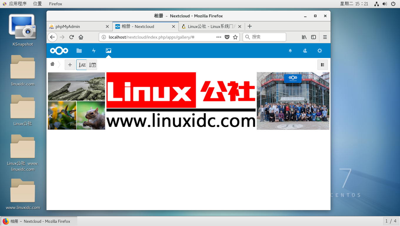 CentOS 7 下安装 Nextcloud 搭建个人网盘 CentOS 7 下安装 Nextcloud 搭建个人网盘