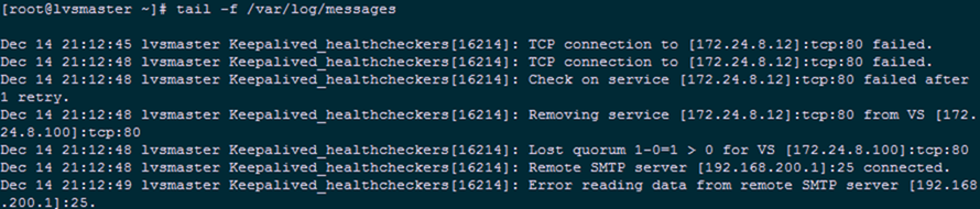 Keepalived 搭建 LVS 高可用集群 Keepalived 搭建 LVS 高可用集群