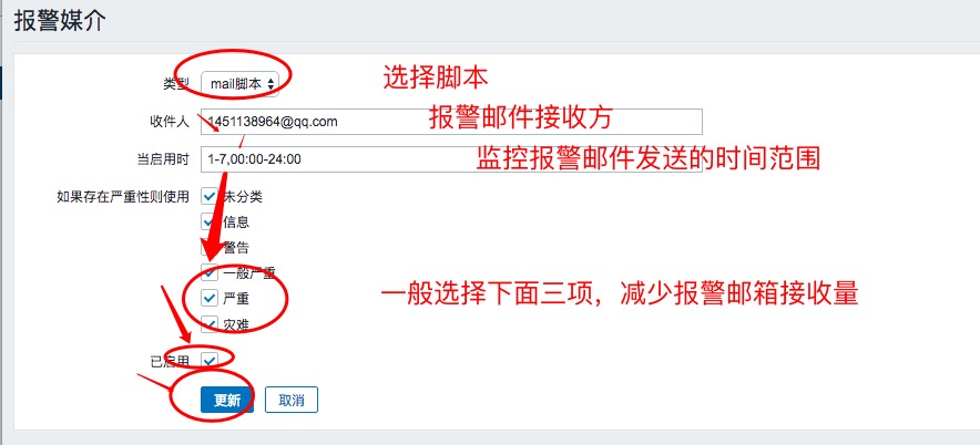 zabbix 服务器设置邮箱报警