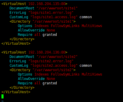 CentOS 7.3 配置 Apache 虚拟主机
