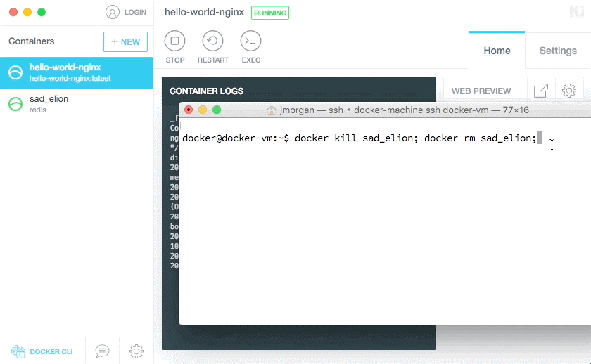 Kitematic 和 DockerCLI 如何无缝对接 Kitematic 和 DockerCLI 如何无缝对接