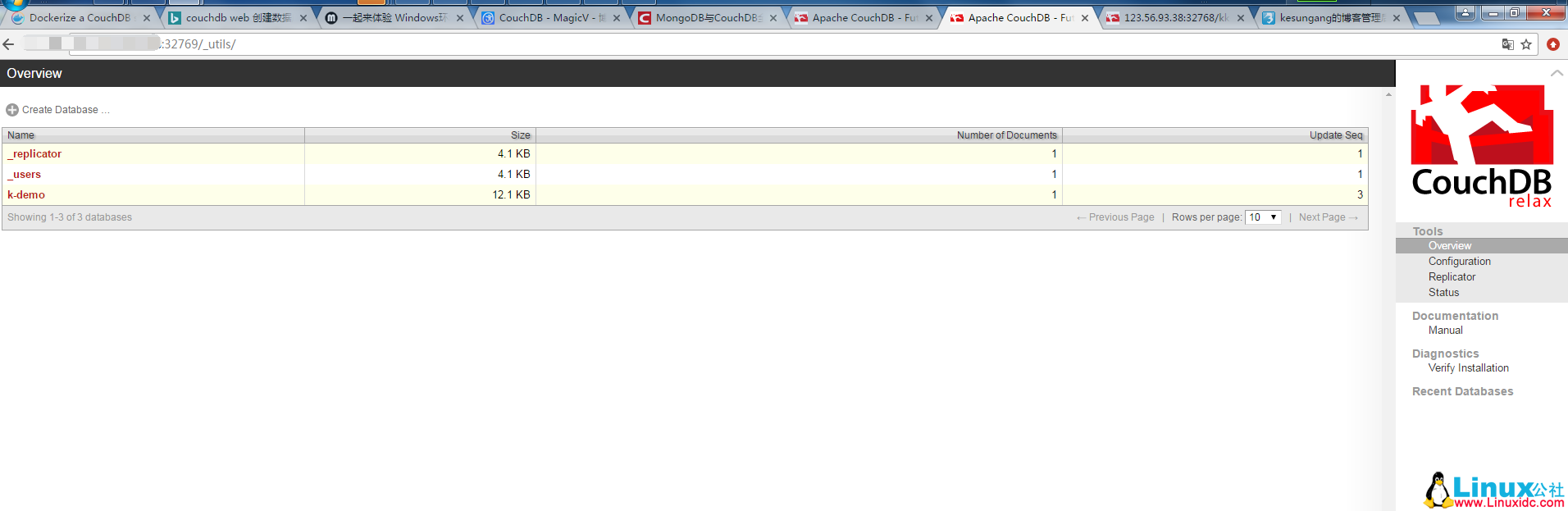 Docker 中 CouchDB 安装配置图解
