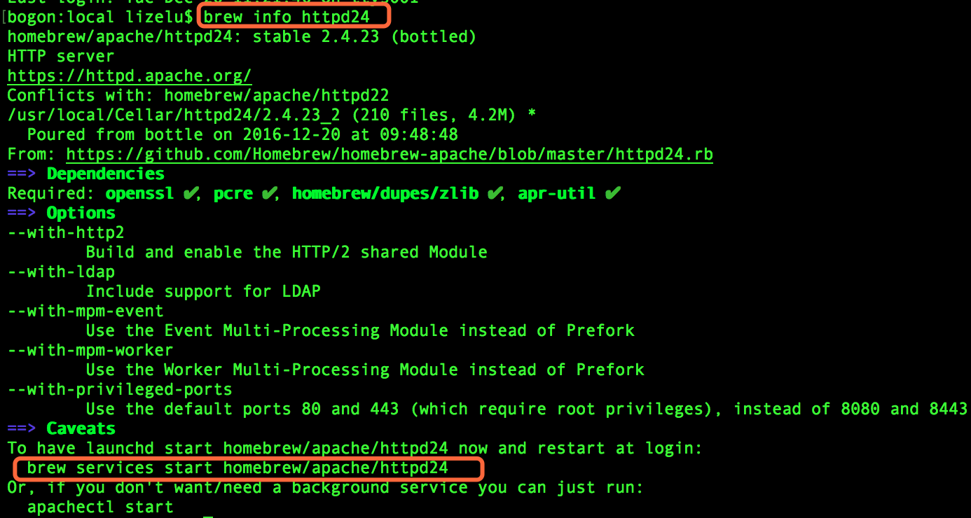 macOS Sierra 安装 Apache2.4+PHP7.0+MySQL5.7.16 macOS Sierra 安装 Apache2.4+PHP7.0+MySQL5.7.16