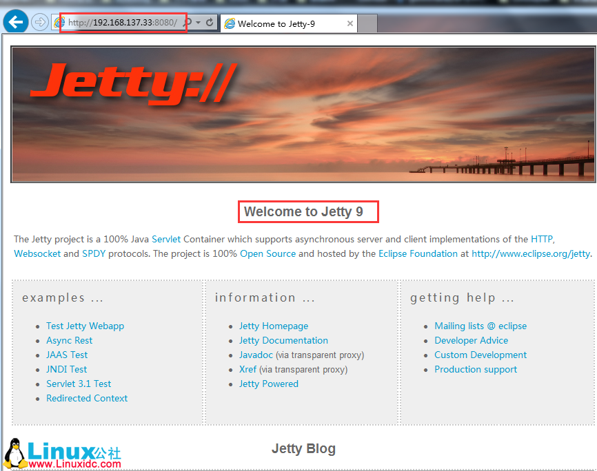 Linux 下 Jetty 9 安装部署 Linux 下 Jetty 9 安装部署