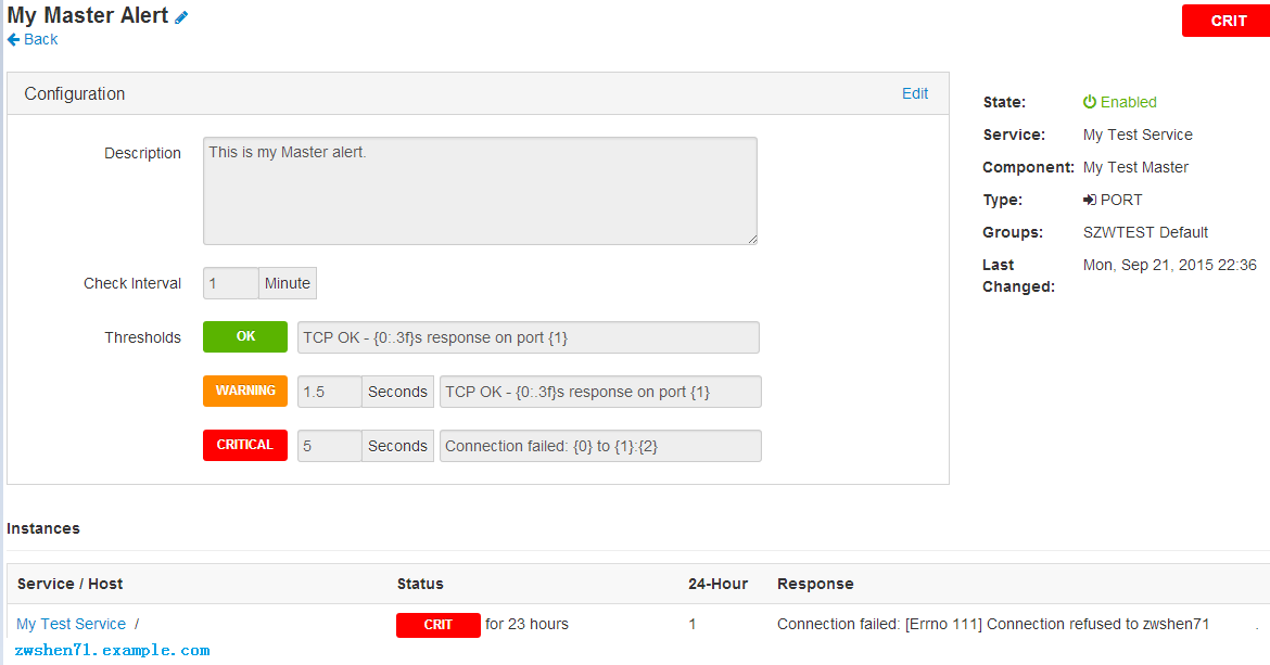 Ambari 服务配置以及 Alert 详解 Ambari 服务配置以及 Alert 详解