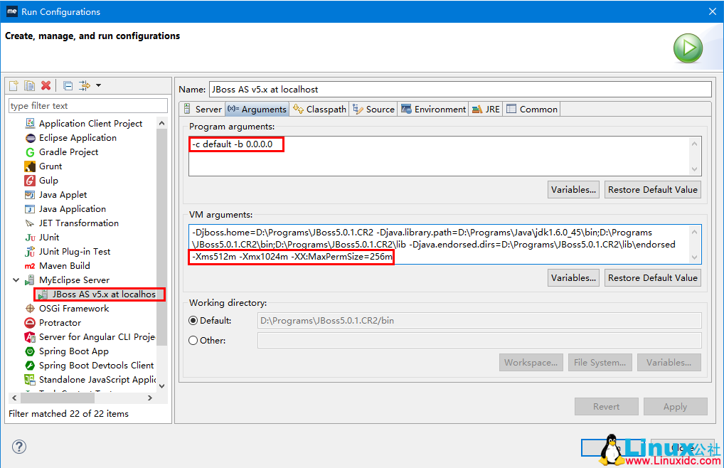 MyEclipse 下启动项目时 JBoss 内存溢出问题的解决