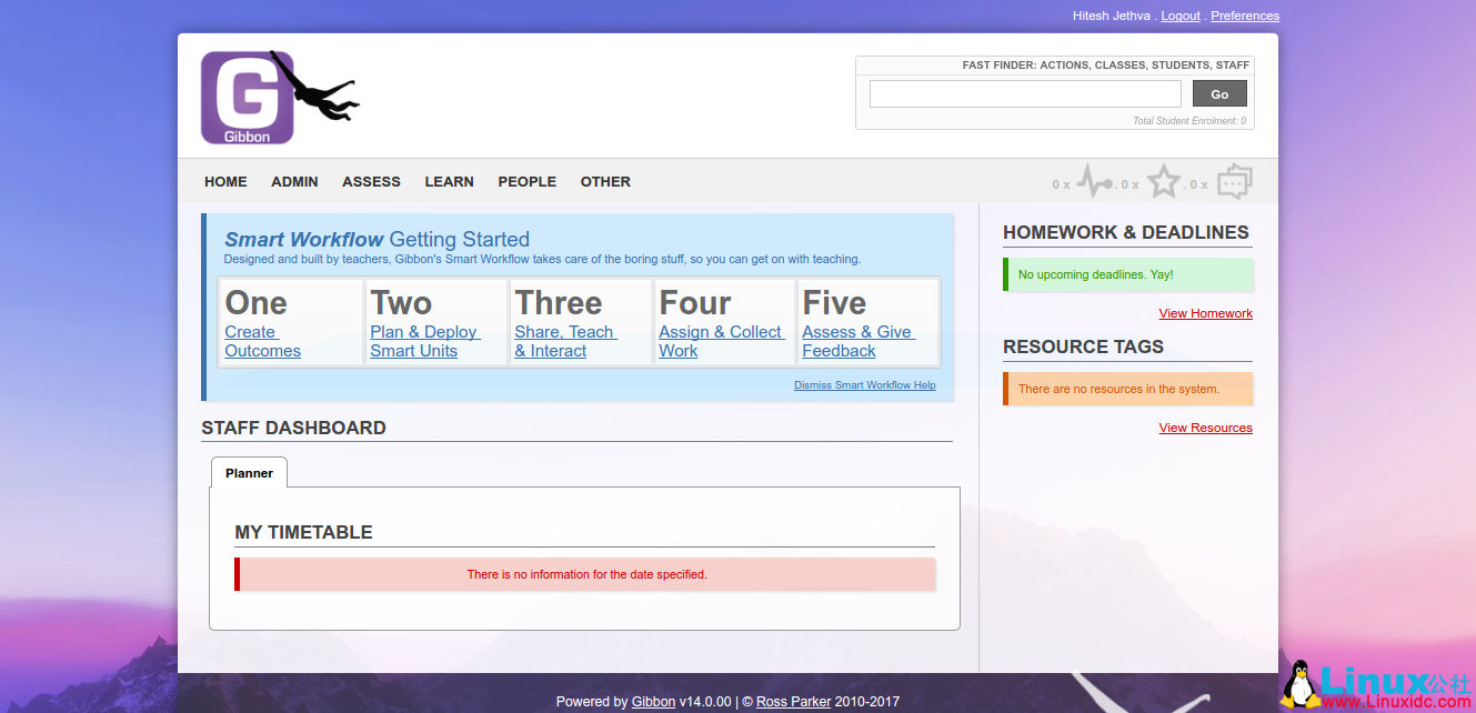 Gibbon Staff Dashboard