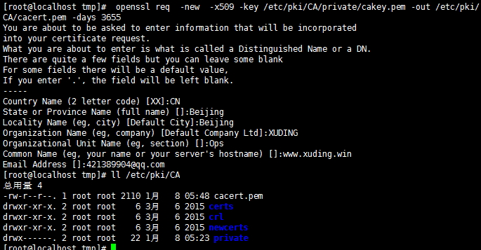 OpenSSL:实现创建私有 CA、签署证书请求详解 OpenSSL:实现创建私有 CA、签署证书请求详解