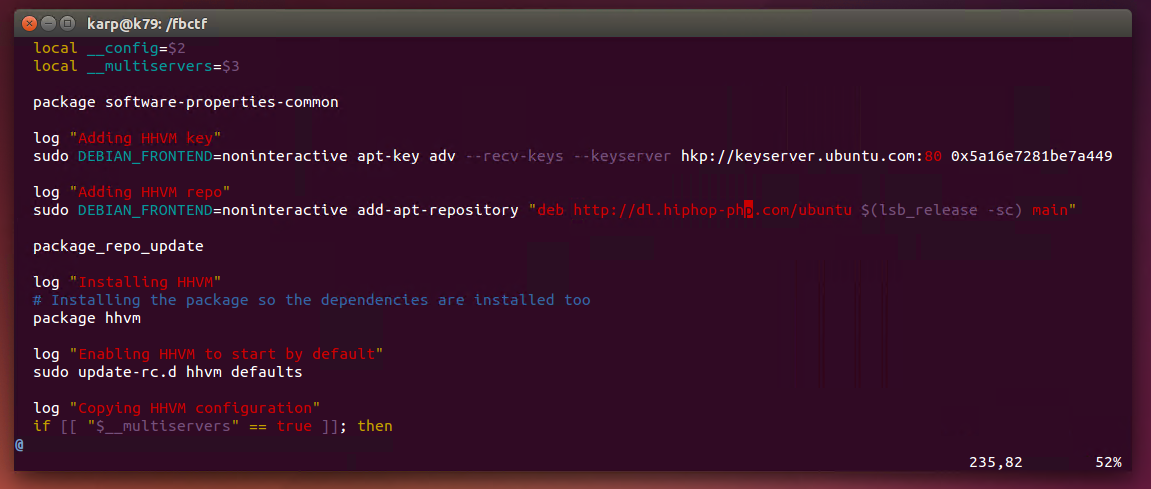 Ubuntu 14.04 LTS 下安装搭建 FBctf 平台 Ubuntu 14.04 LTS 下安装搭建 FBctf 平台