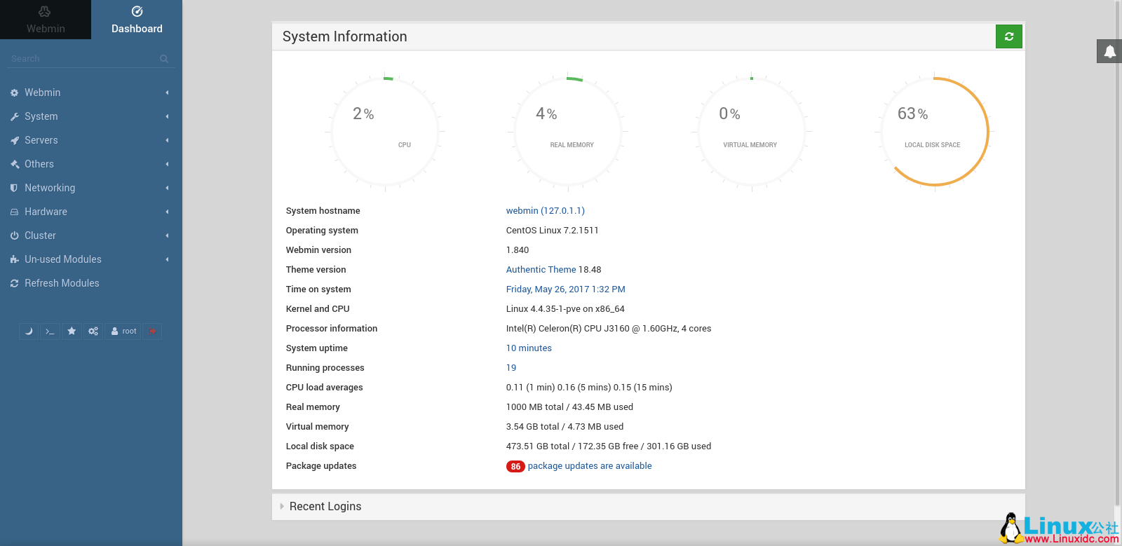 x86 主机搭建家庭智能路由系统 ---- Webmin 搭建家庭数据中心 x86 主机搭建家庭智能路由系统 ---- Webmin 搭建家庭数据中心