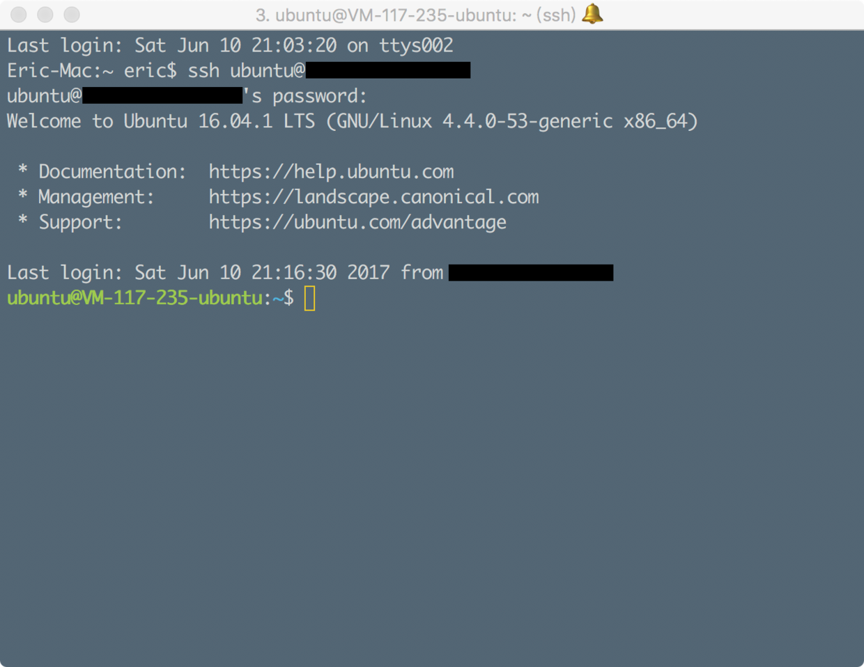 macOS 远程登录腾讯云 (Ubuntu) 的方法 macOS 远程登录腾讯云 (Ubuntu) 的方法