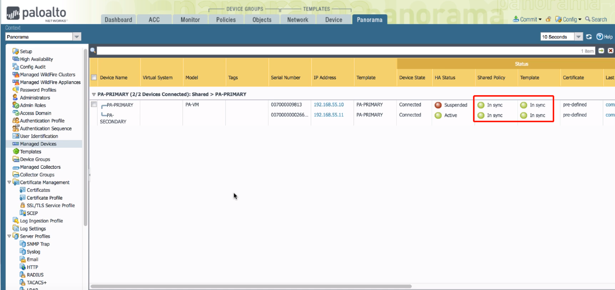 迁移 PaloAlto HA 高可用防火墙到 Panorama 迁移 PaloAlto HA 高可用防火墙到 Panorama