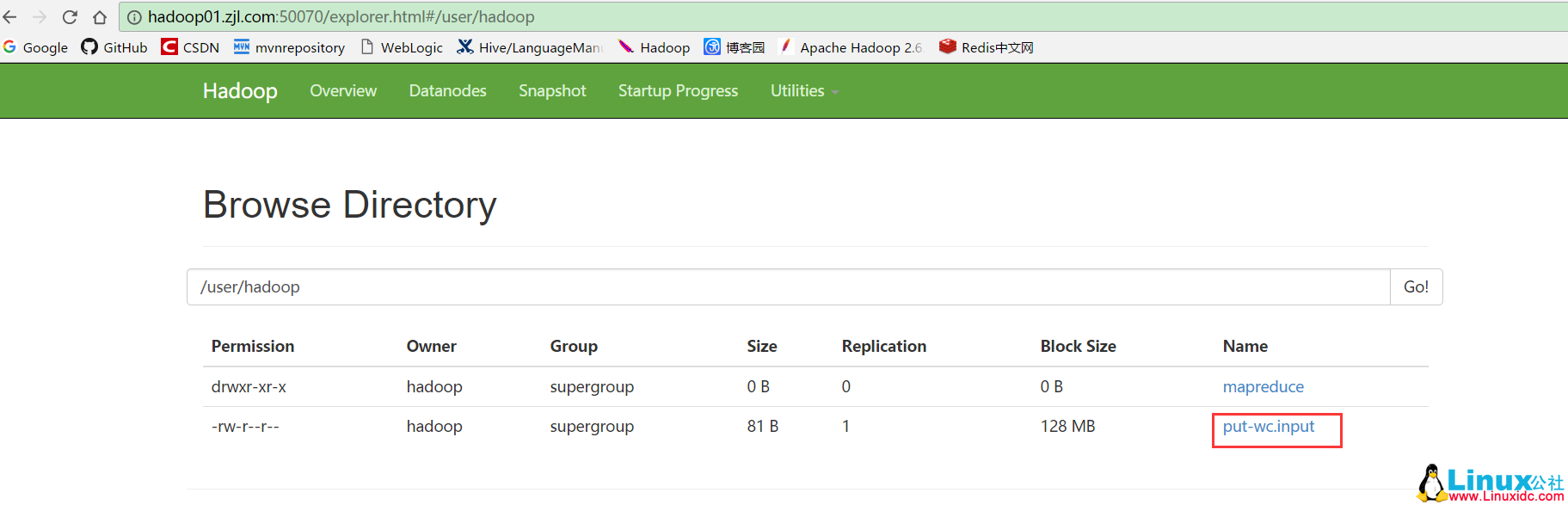 HDFS Java API 的使用实例 HDFS Java API 的使用实例