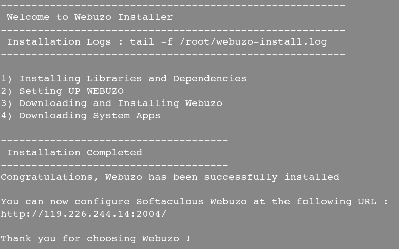 在 Ubuntu 15.04 上安装 Webuzo 控制面板 在 Ubuntu 15.04 上安装 Webuzo 控制面板