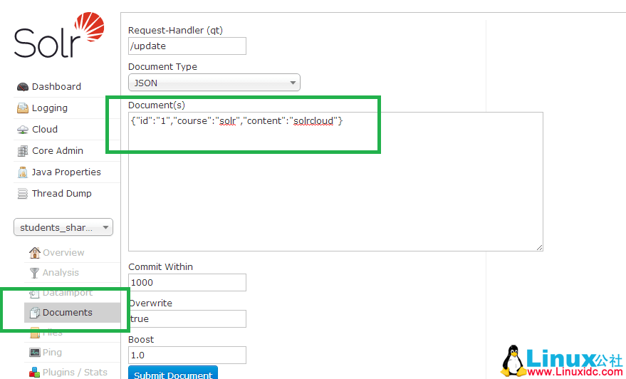 SolrCloud-5.2.1 集群部署及测试 SolrCloud-5.2.1 集群部署及测试