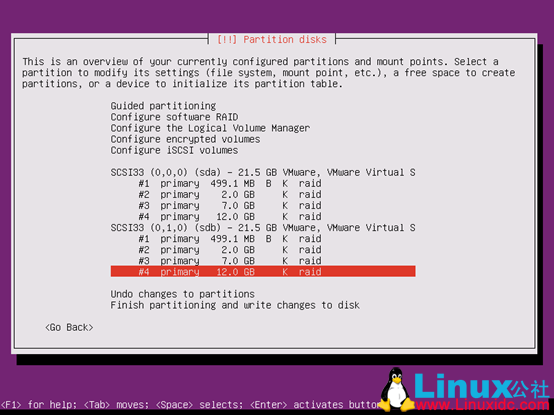 Ubuntu Server 16.04 安装并用两块硬盘做 RAID1 Ubuntu Server 16.04 安装并用两块硬盘做 RAID1