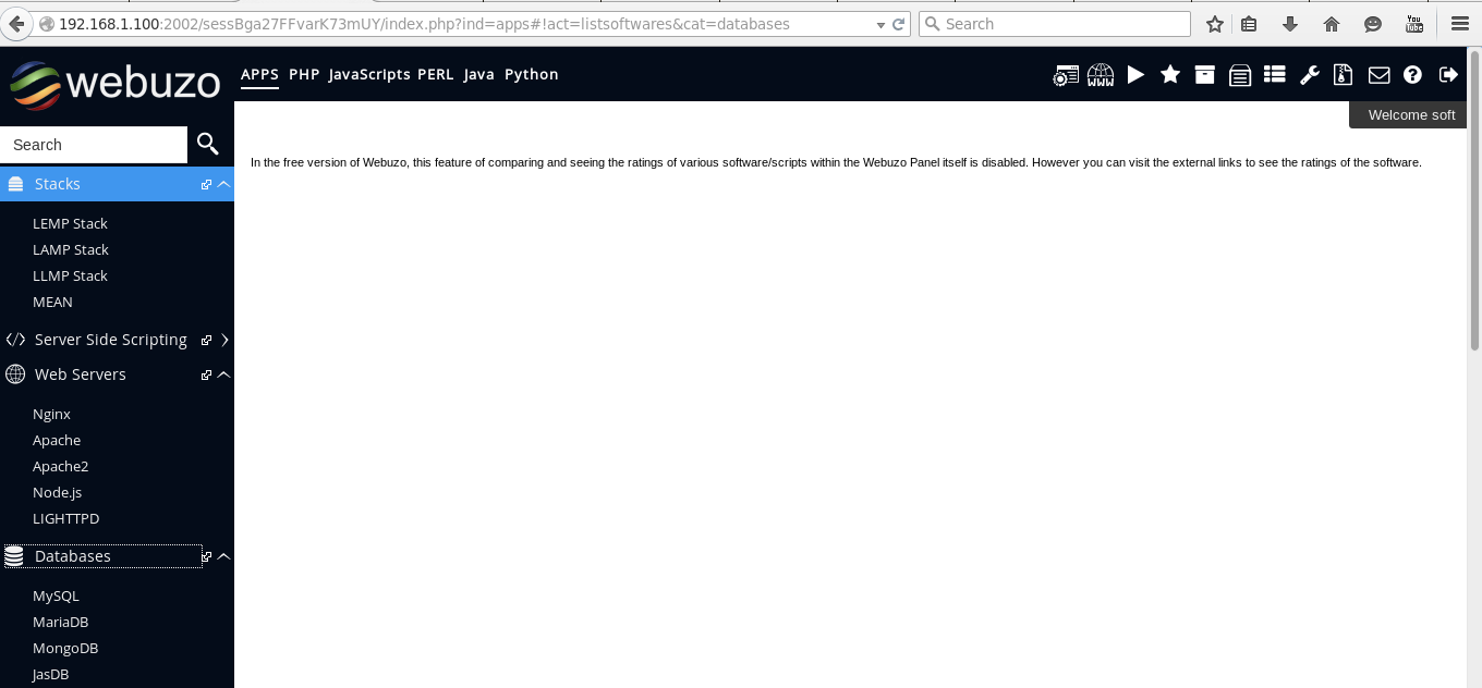 在 Ubuntu 15.04 上安装 Webuzo 控制面板 在 Ubuntu 15.04 上安装 Webuzo 控制面板