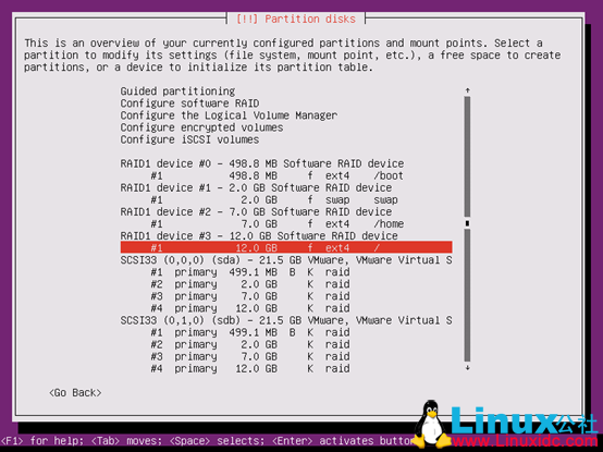 Ubuntu Server 16.04 安装并用两块硬盘做 RAID1 Ubuntu Server 16.04 安装并用两块硬盘做 RAID1