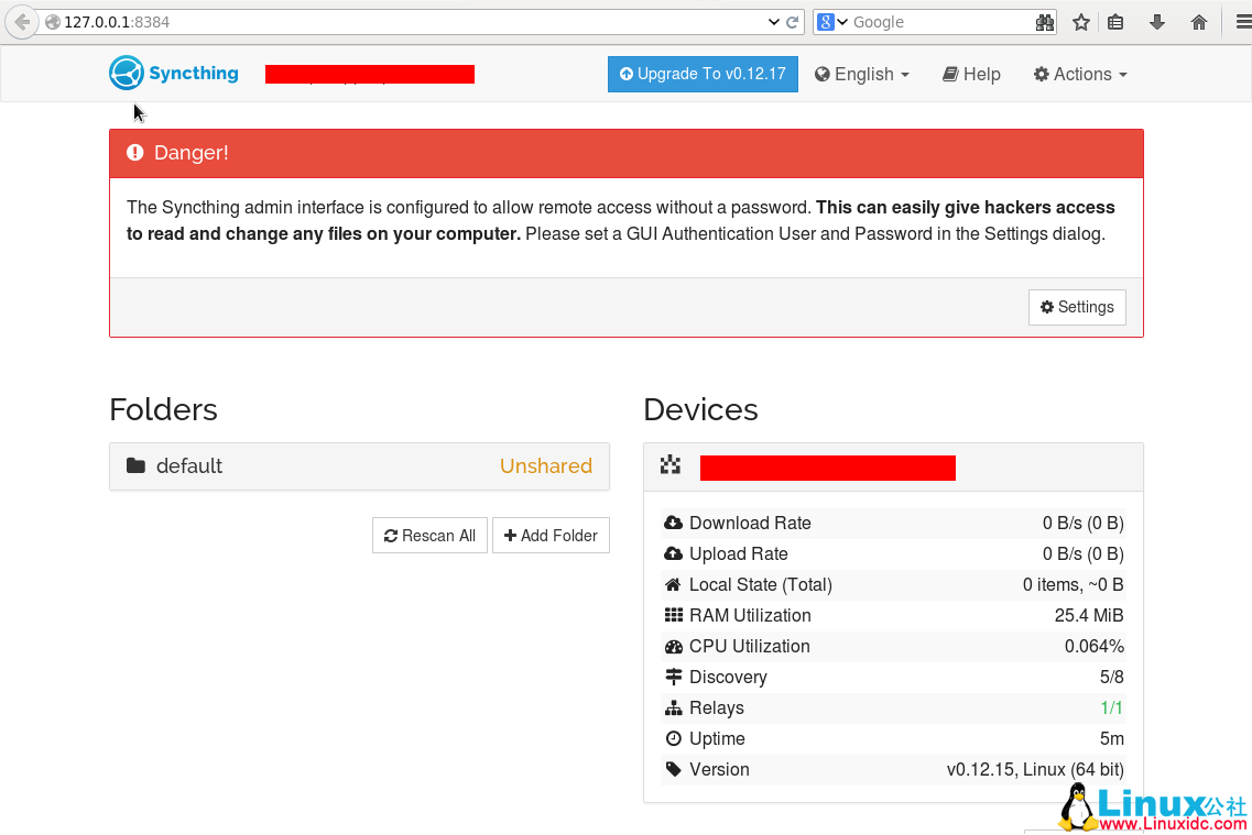 使用 syncthing 进行双机文件同步 使用 syncthing 进行双机文件同步
