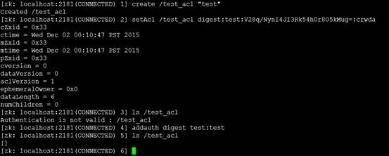Zookeeper 权限管理与 Quota 管理 Zookeeper 权限管理与 Quota 管理