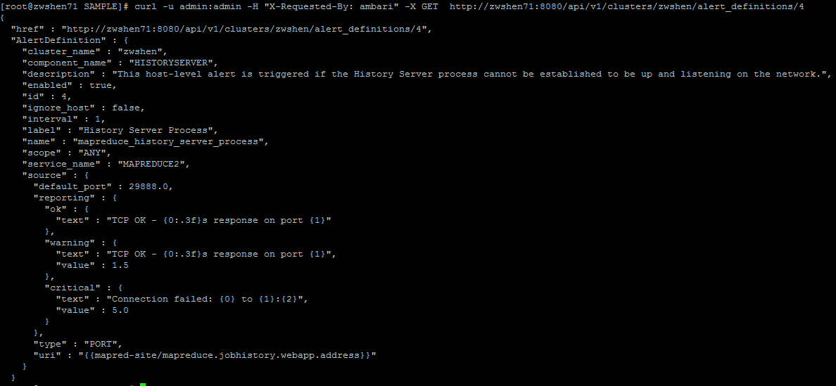 Ambari 服务配置以及 Alert 详解 Ambari 服务配置以及 Alert 详解