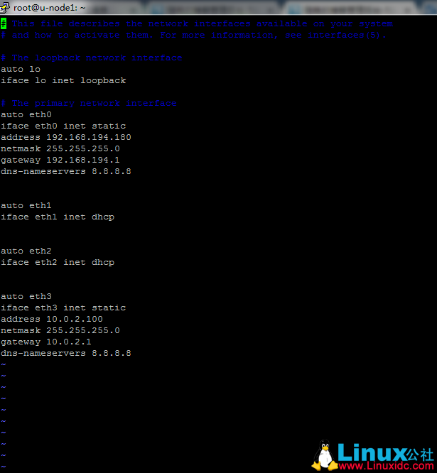 OpenStack 教程:安装 4 网卡 Ubuntu 14.04 及网络配置详解 OpenStack 教程:安装 4 网卡 Ubuntu 14.04 及网络配置详解