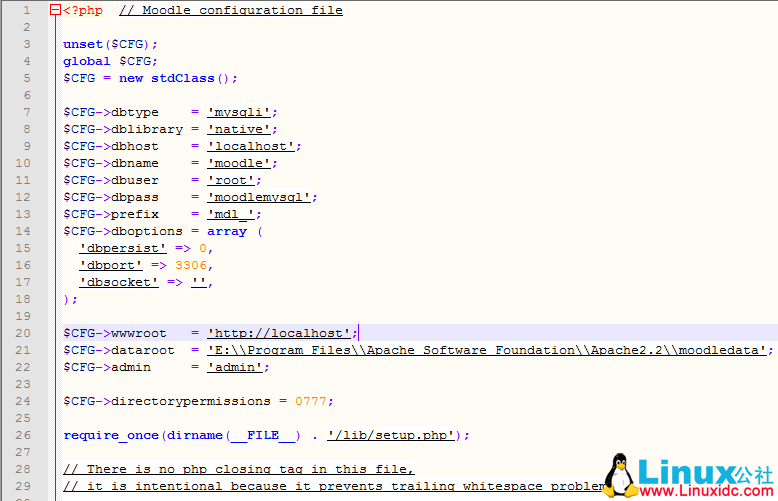 搭建基于 Windows + Apache + PHP + MySQL 的 Moodle 平台