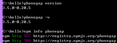 PhoneGap3+ 版本的安装、配置和使用 PhoneGap3+ 版本的安装、配置和使用