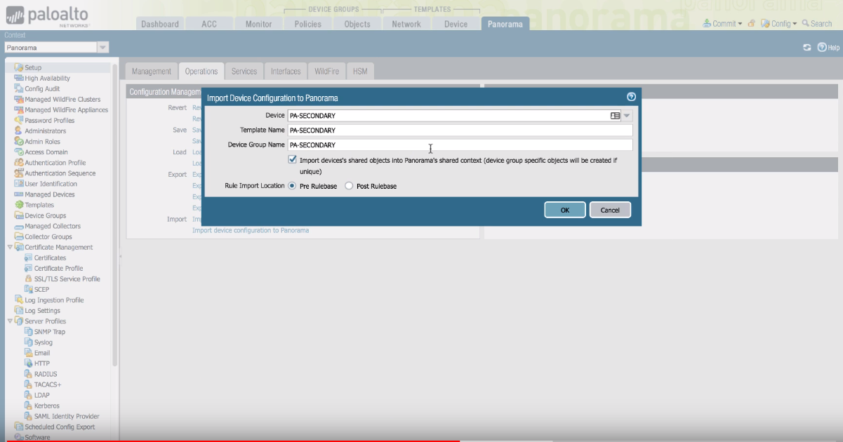 迁移 PaloAlto HA 高可用防火墙到 Panorama 迁移 PaloAlto HA 高可用防火墙到 Panorama