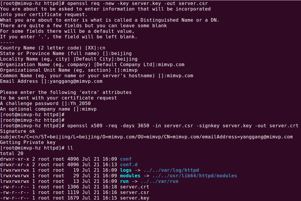 Apache 使用 SSL 模块配置 HTTPS