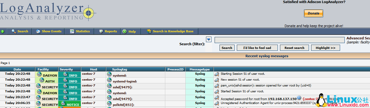 Rsyslog 日志收集服务并结合 Loganalyzer 工具展示 Rsyslog 日志收集服务并结合 Loganalyzer 工具展示