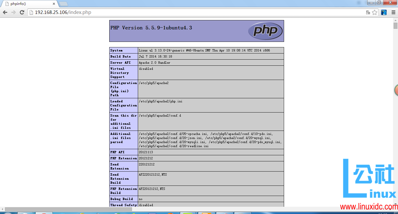 Ubuntu Server 14.04 LTS 下搭建 LAMP 环境图文详解 Ubuntu Server 14.04 LTS 下搭建 LAMP 环境图文详解