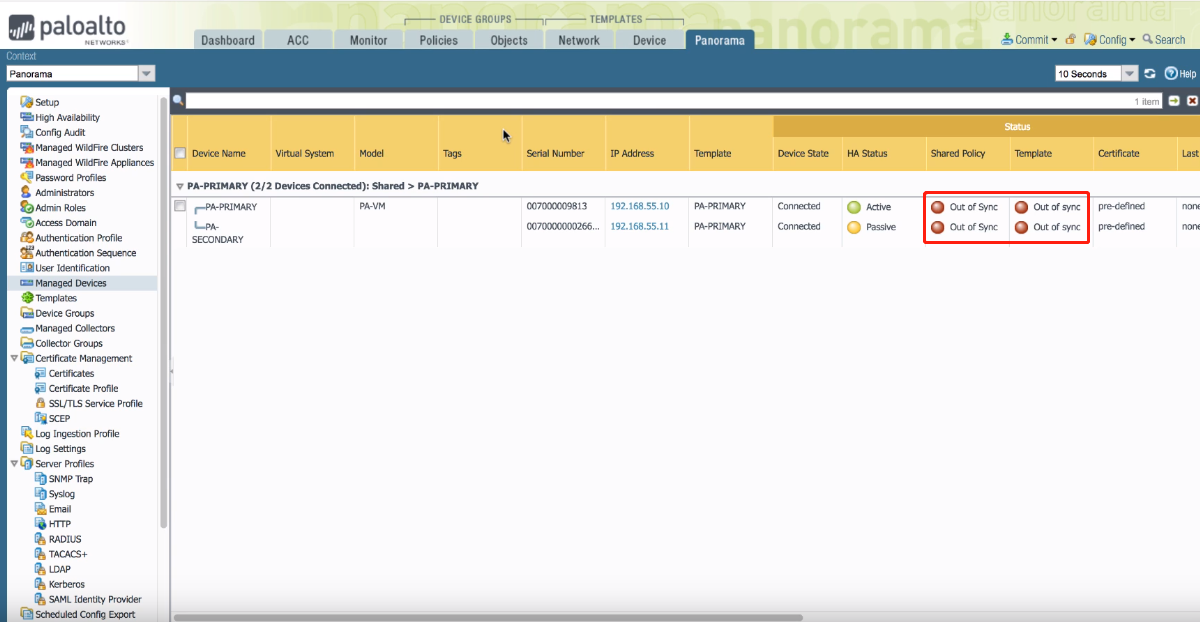 迁移 PaloAlto HA 高可用防火墙到 Panorama 迁移 PaloAlto HA 高可用防火墙到 Panorama