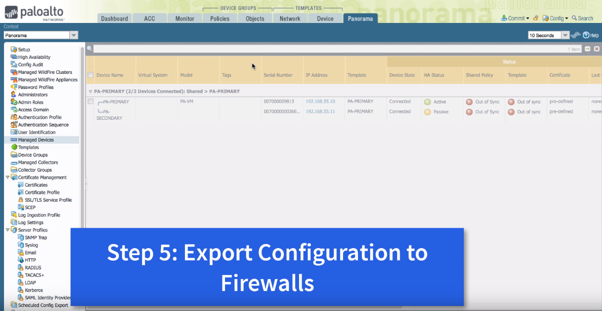 迁移 PaloAlto HA 高可用防火墙到 Panorama 迁移 PaloAlto HA 高可用防火墙到 Panorama